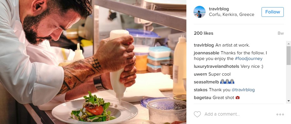 Klicken Sie hier für Instagram-Fotos von travlr blog / Koch Christos Ioannidis in seiner Küche im Restaurant Nagual