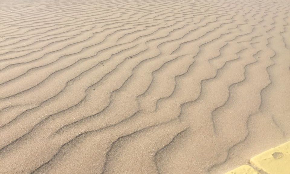 Fine sabbia sulla spiaggia di Rimini