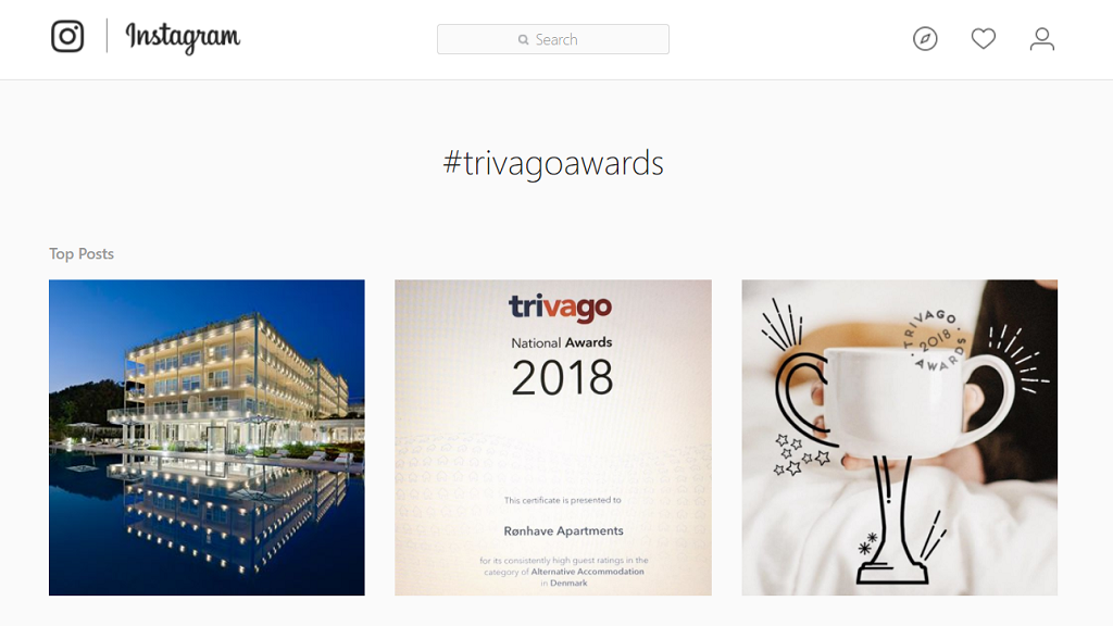 Muestra de las fotos de los #trivagoAwards en Instagram